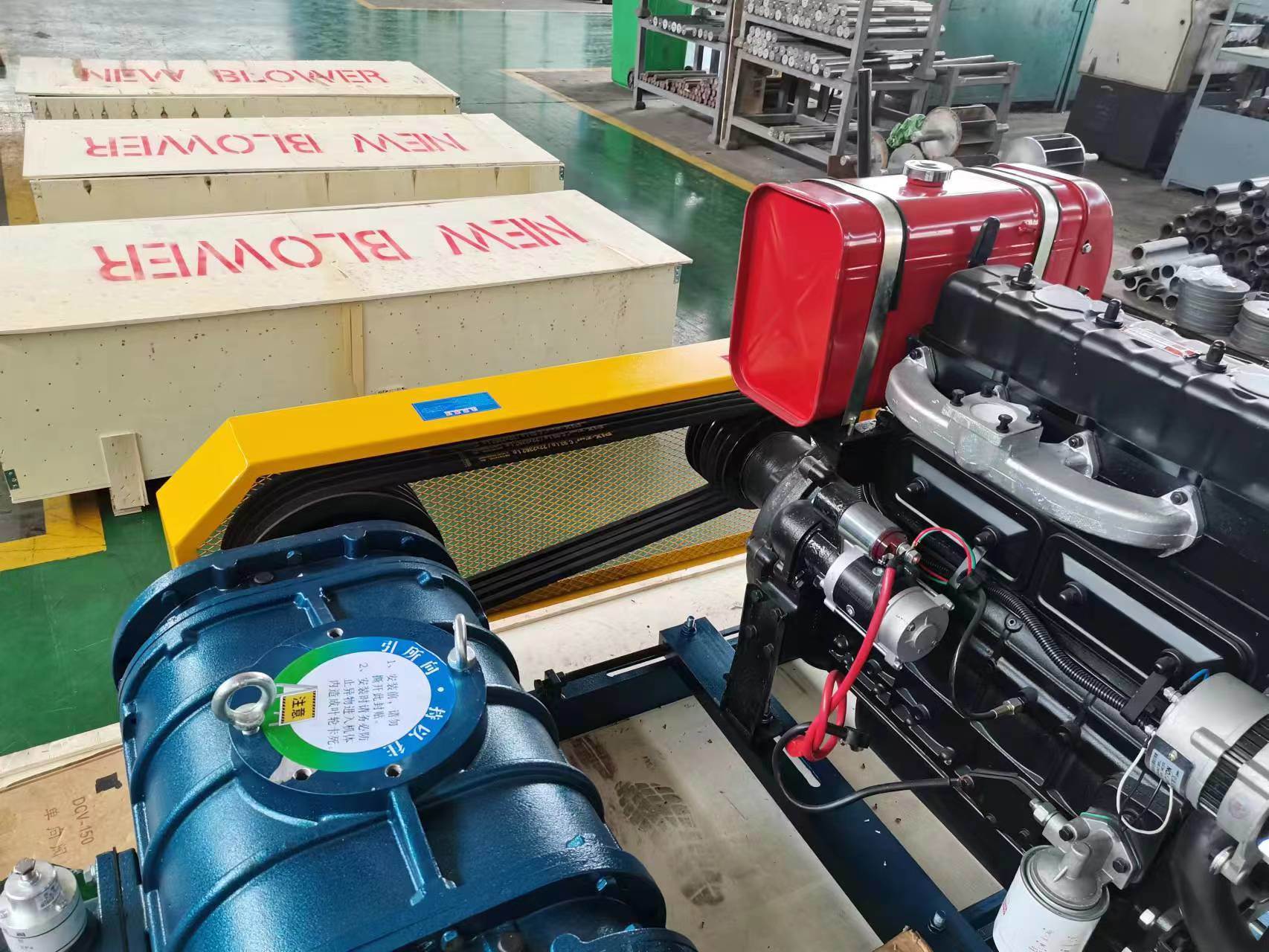 Soffiatore per radici con cinghia trapezoidale a tre lobi di grande volume: rivoluziona le soluzioni di flusso d'aria industriale